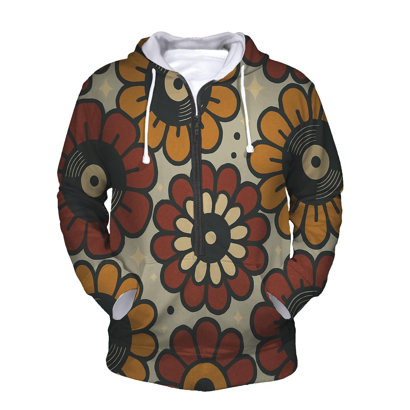 Vinyl Record Blossom Wheels custom hoodies