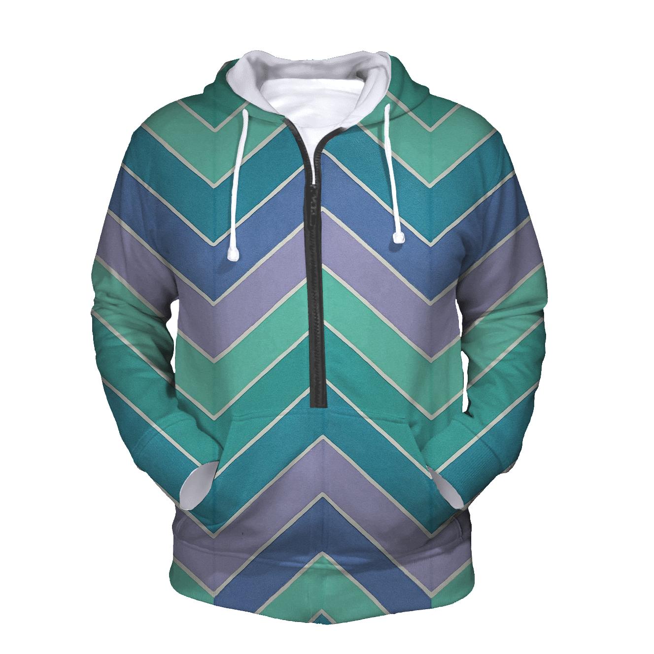 Accordion Chevron Aurora Fold premium hoodies
