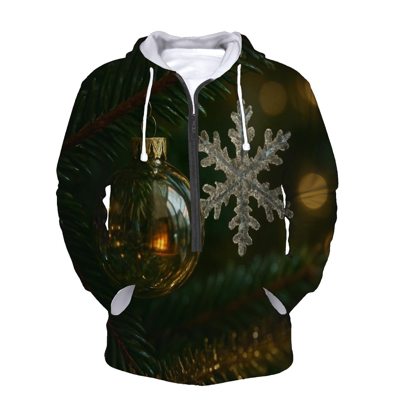 Pine Branch Ornaments In Quiet Focus graphic hoodies