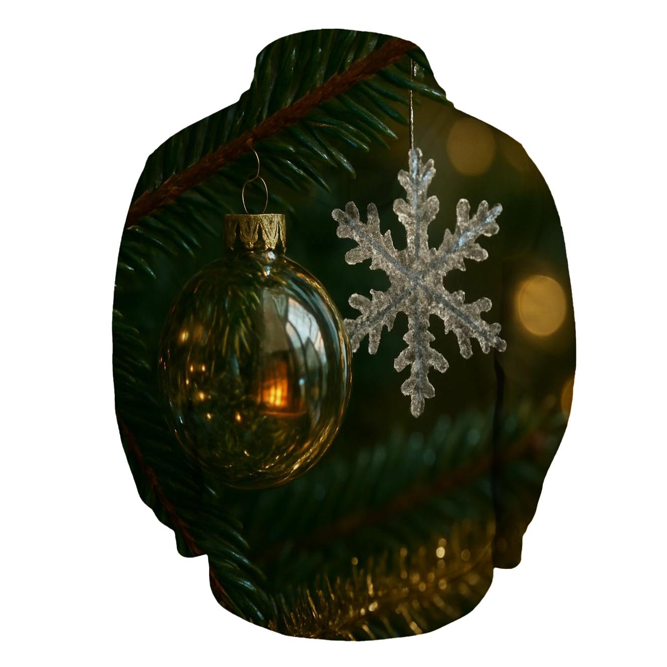 Pine Branch Ornaments In Quiet Focus graphic hoodies