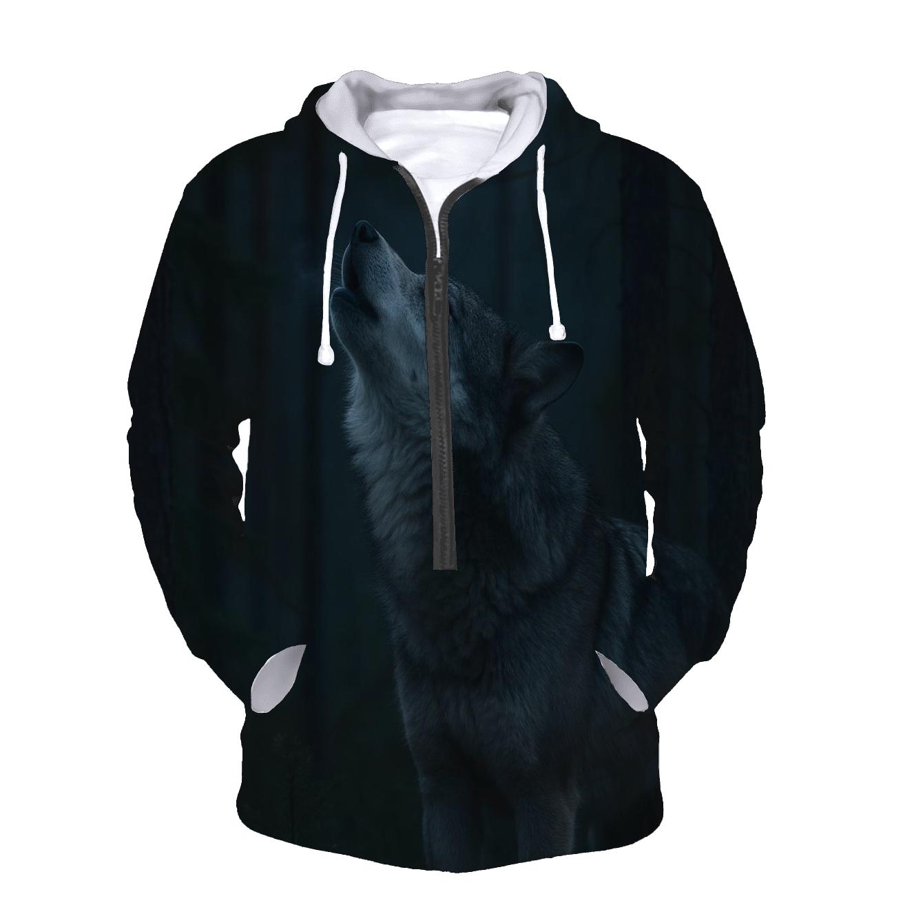 Blue Hour Chorus Gray Wolf lightweight hoodies