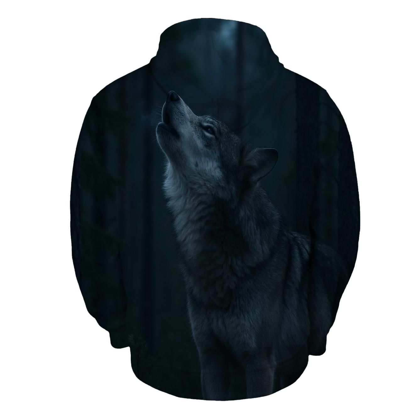 Blue Hour Chorus Gray Wolf lightweight hoodies