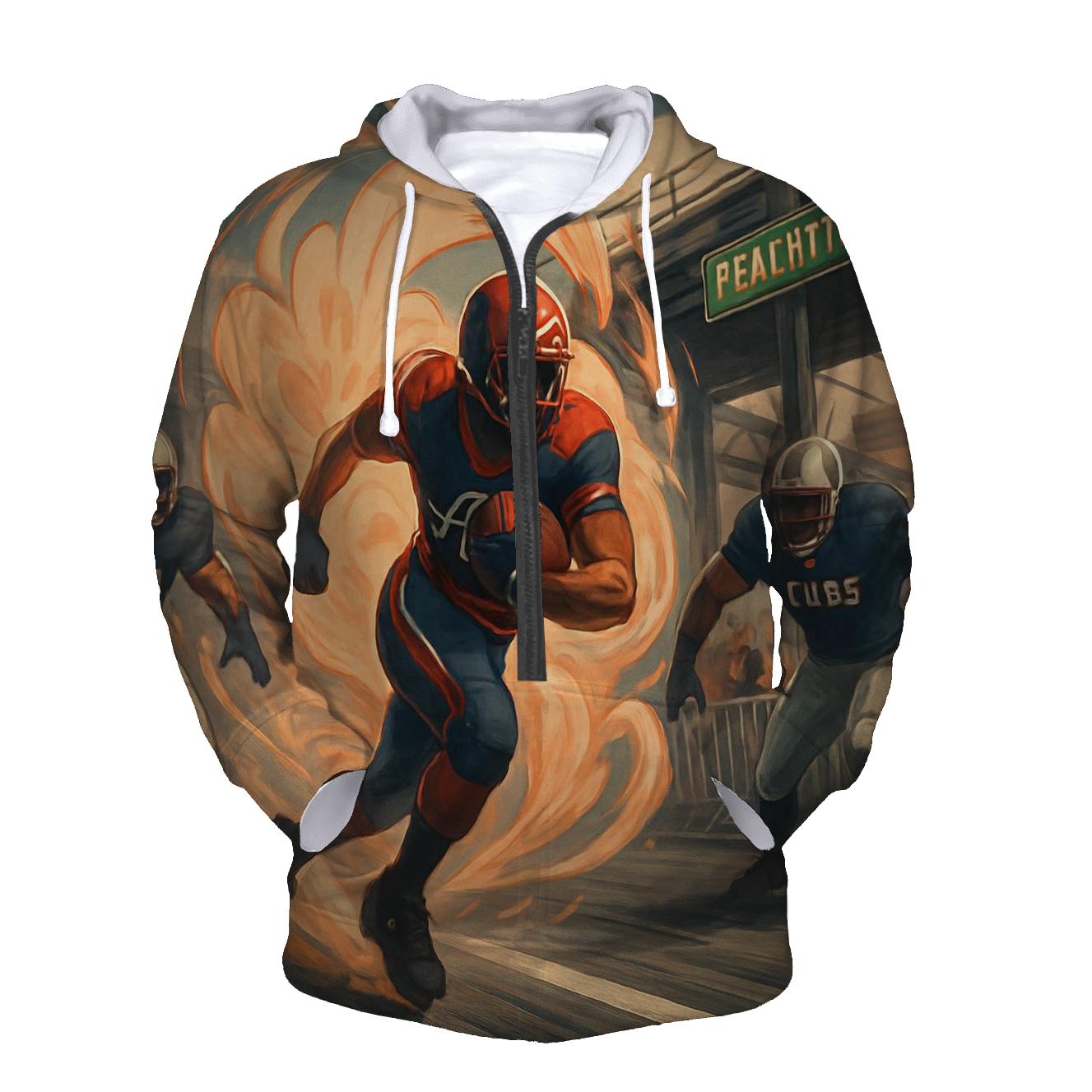 Peachtree Wind Route Kick Return Clash zip-up hoodies