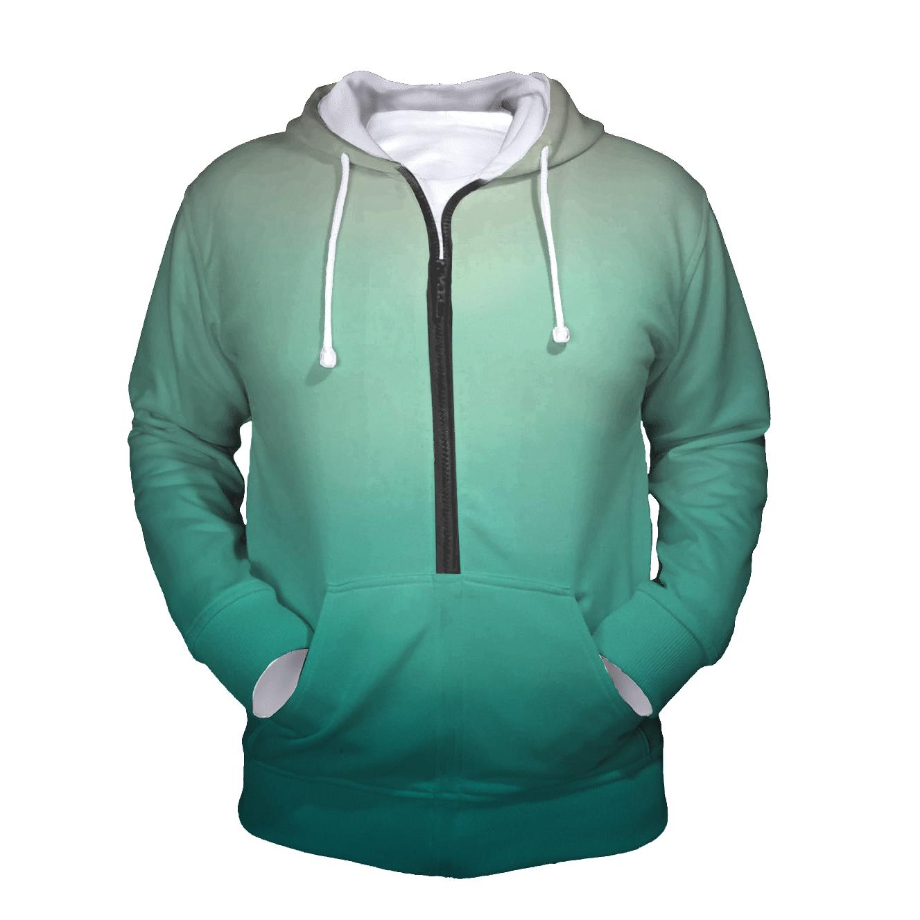 Ocean Glass Gradient zip-up hoodies