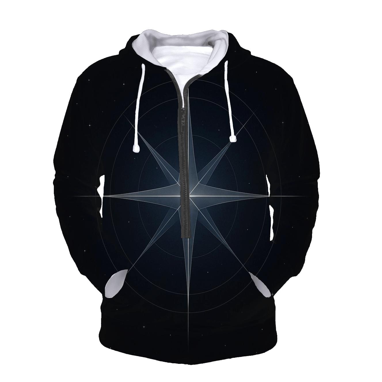 Compass Of Quiet Stars embroidered hoodies