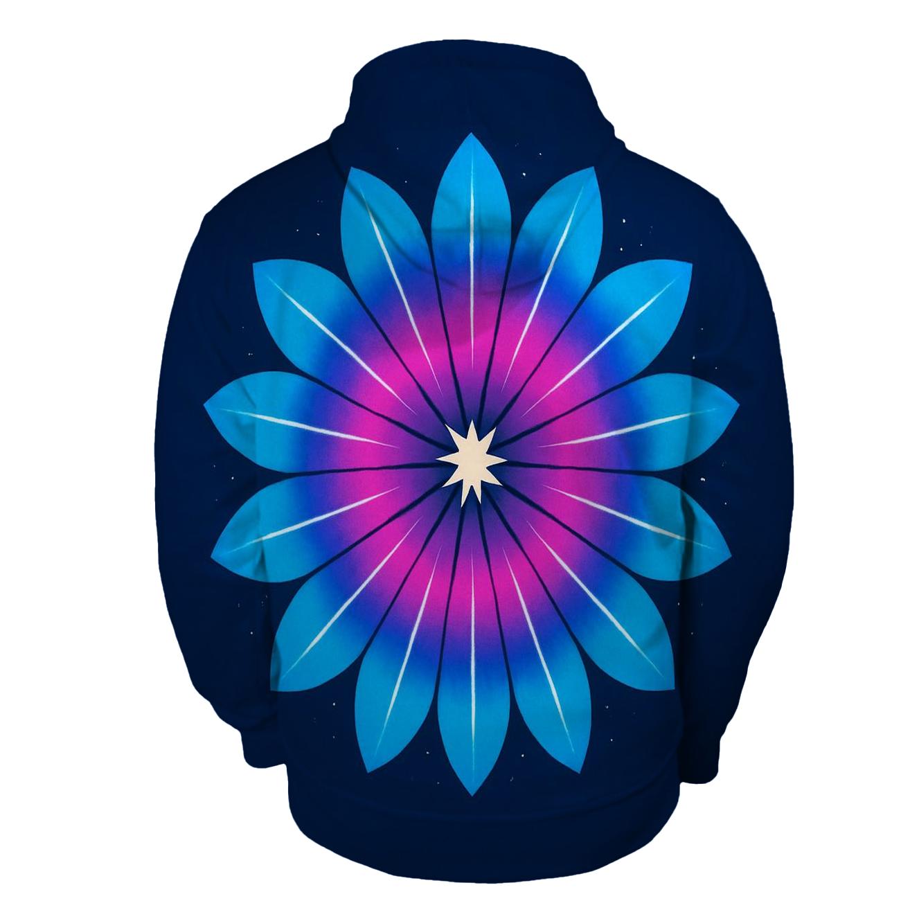 Mandala Pulsar Sunburst Petals custom hoodies