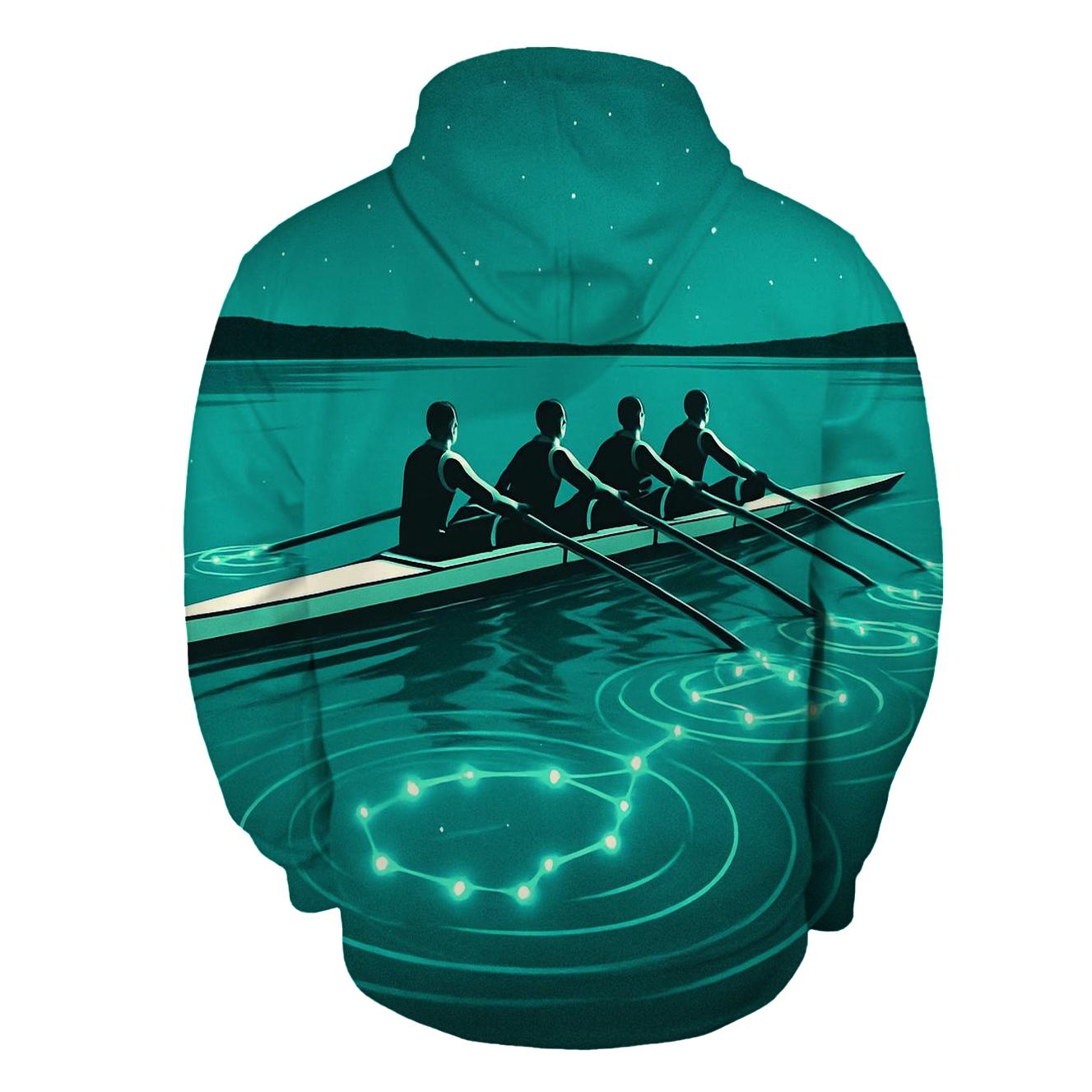 Turquoise Rowing Constellation Stroke lightweight hoodies
