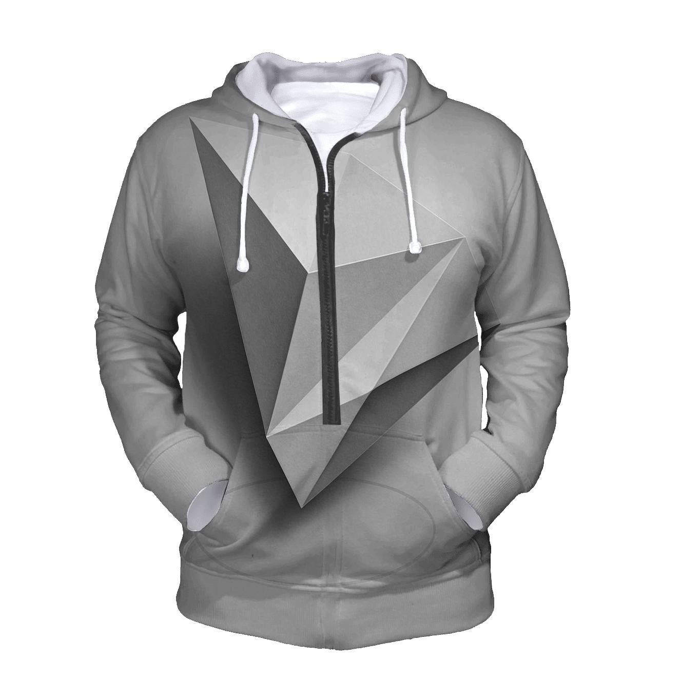 Filter Fold Geometry graphic hoodies