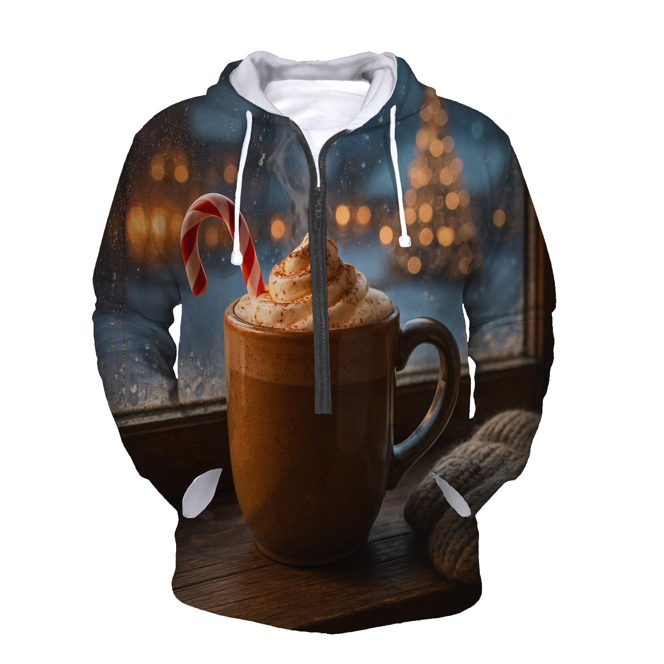 Hot Cocoa By The Village Window pullover hoodies