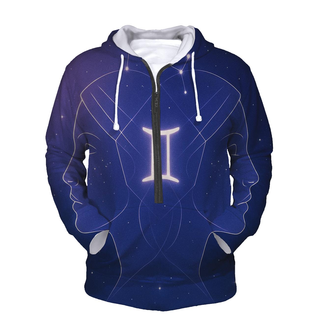 Gemini Twins Mirror Constellation Portrait custom hoodies