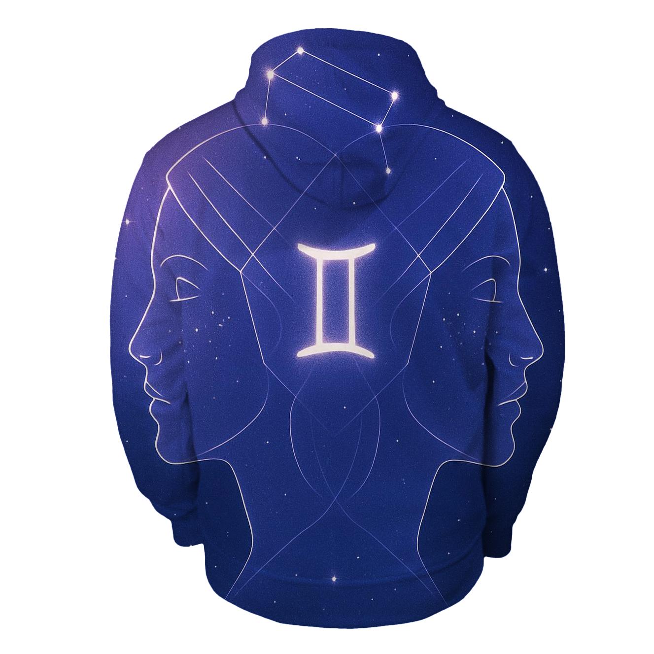 Gemini Twins Mirror Constellation Portrait custom hoodies
