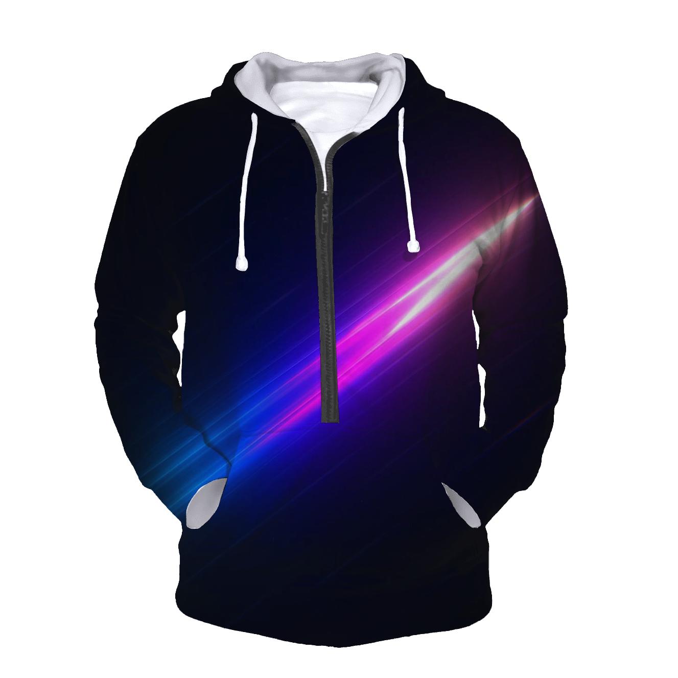 Neon Meteor Trail graphic hoodies