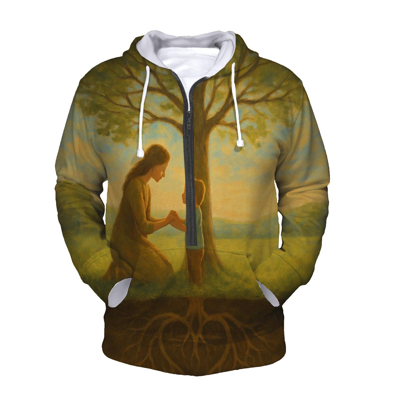 Roots And Wings Her Love That Grounds And Releases zip-up hoodies