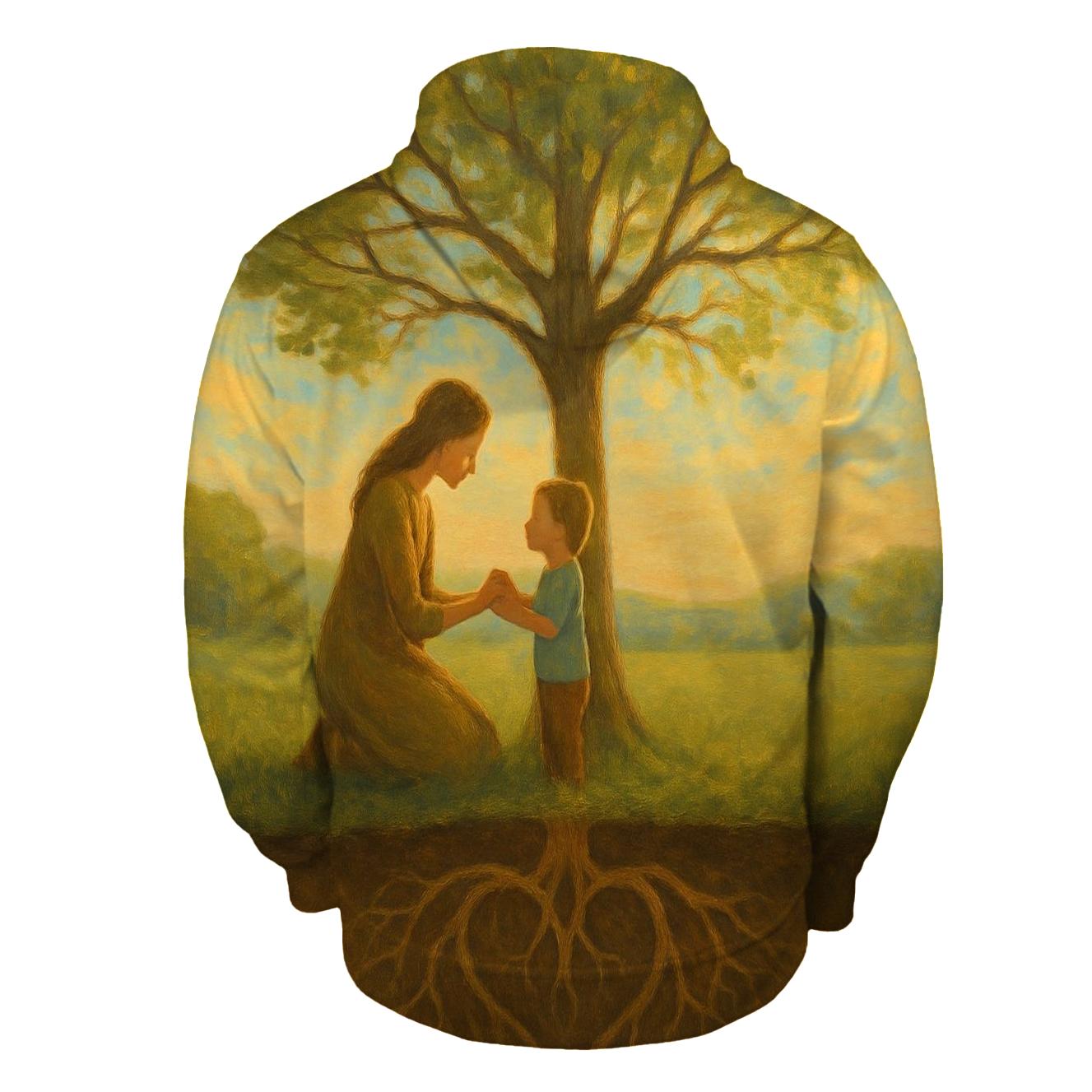 Roots And Wings Her Love That Grounds And Releases zip-up hoodies