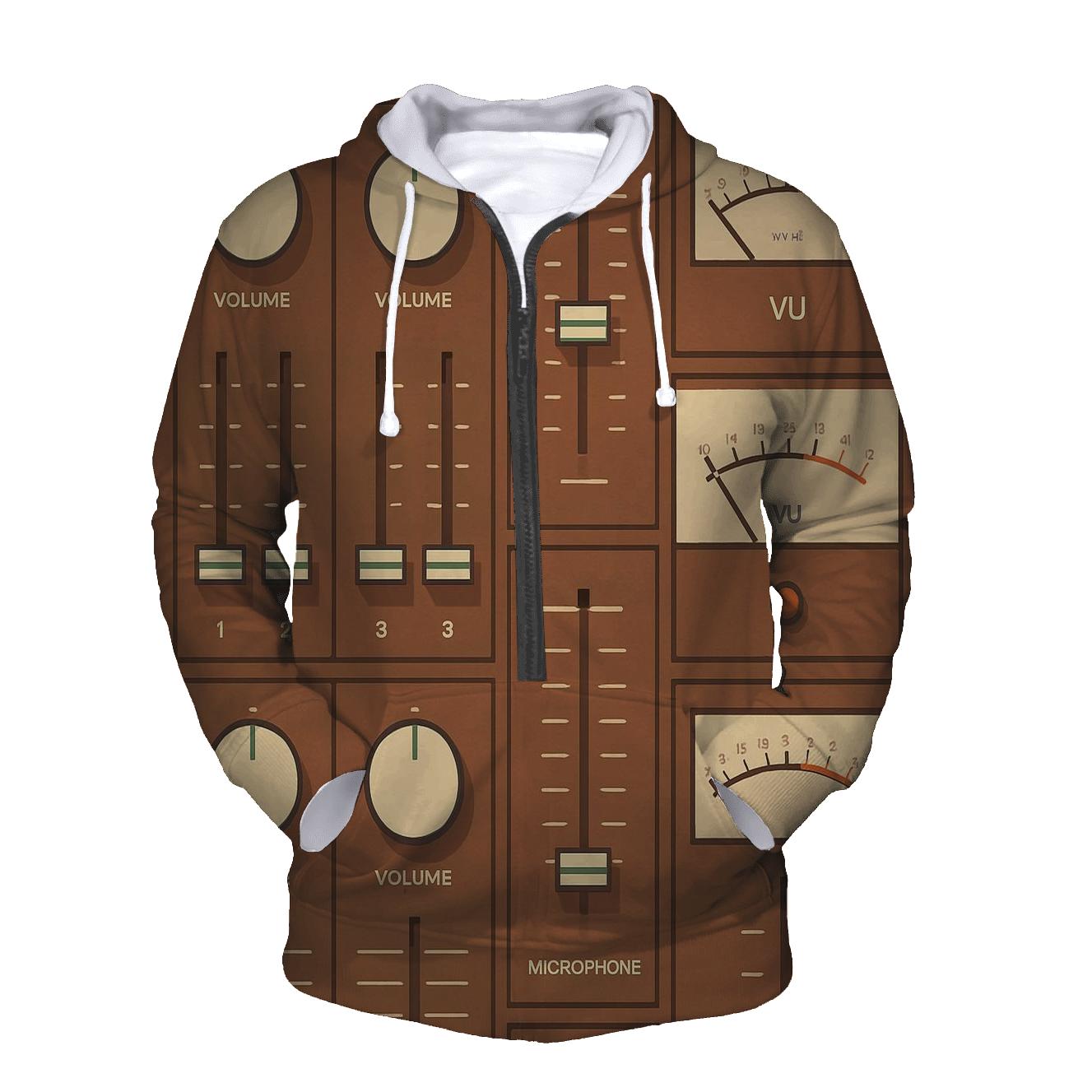 Analog Hi Fi Control Panel premium hoodies