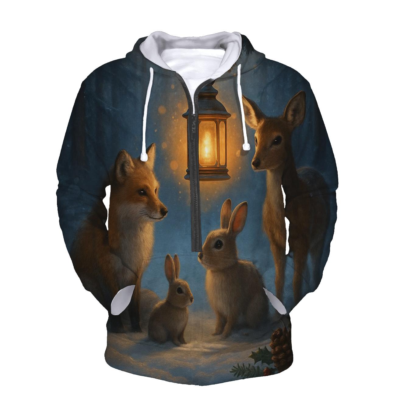 Woodland Lantern And Winter Friends hoodies fashion