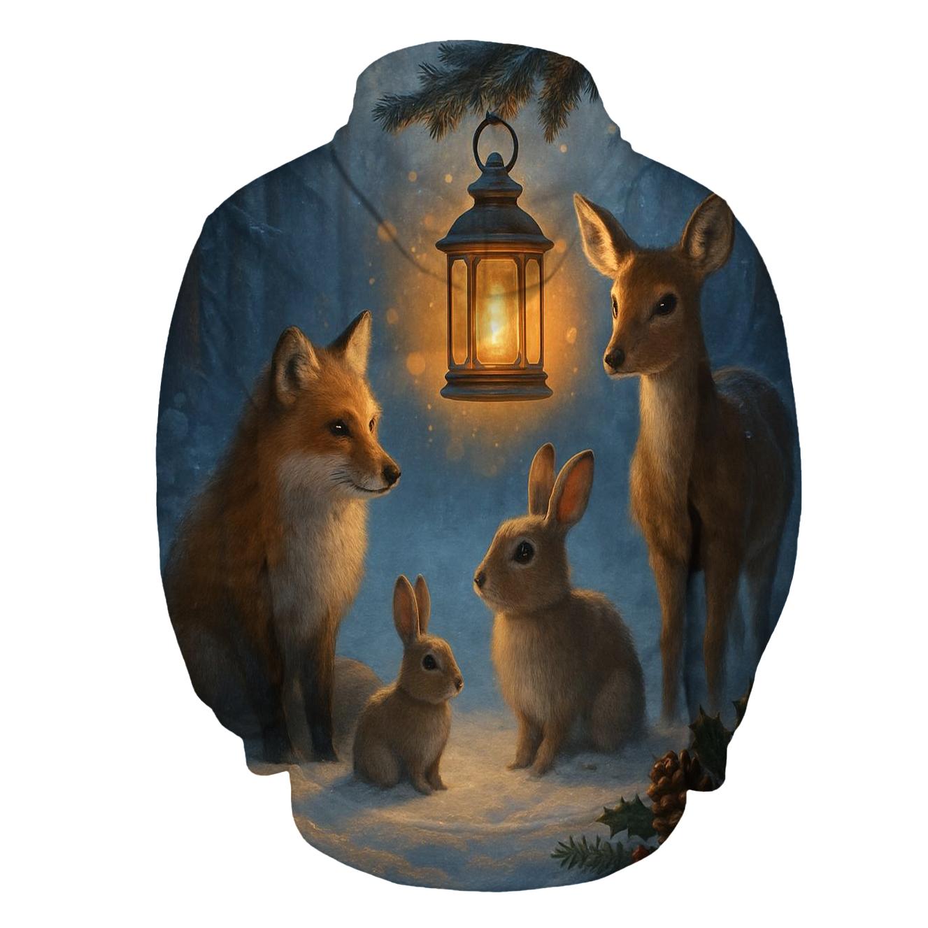 Woodland Lantern And Winter Friends hoodies fashion