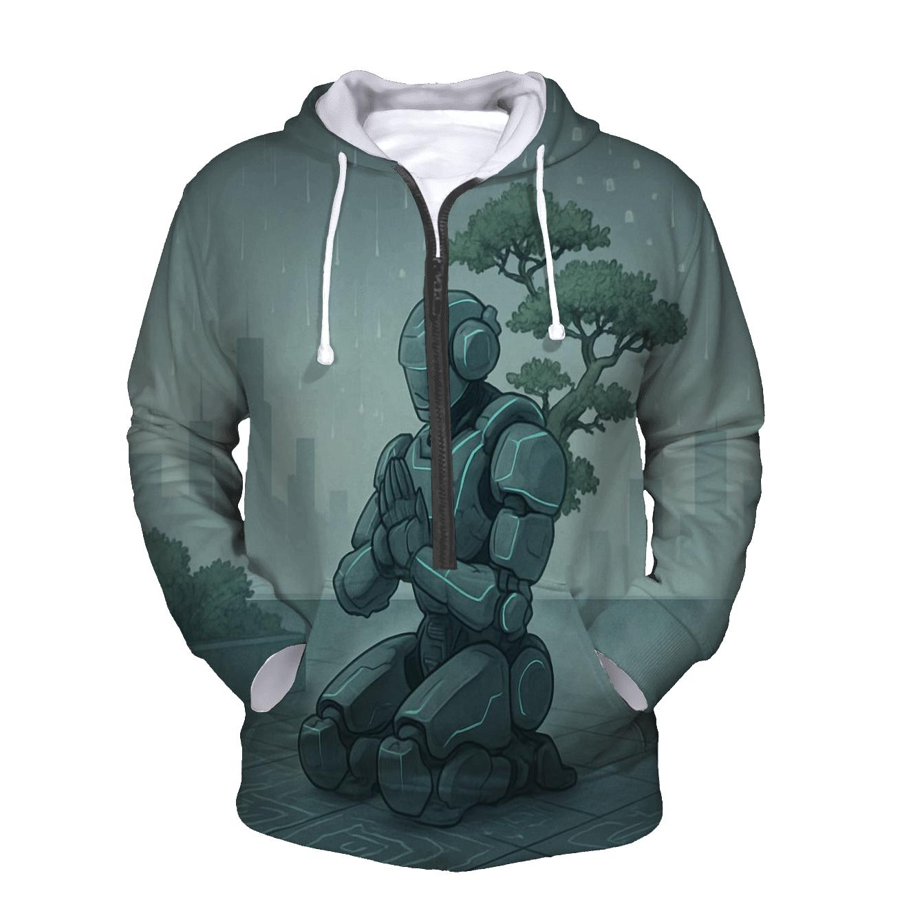 Bonsai Mech Rain Meditation hoodie trends