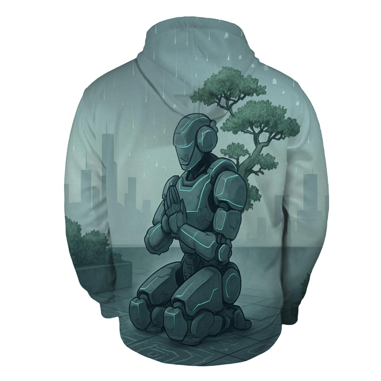 Bonsai Mech Rain Meditation hoodie trends