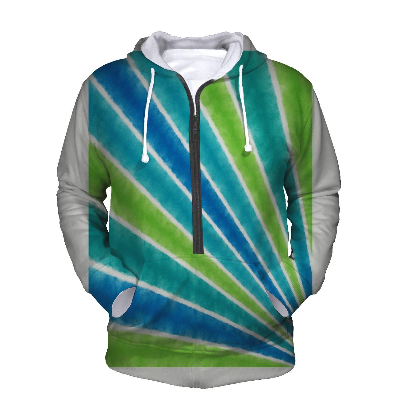Diagonal Fold Meteor Shower Rays hoodie trends
