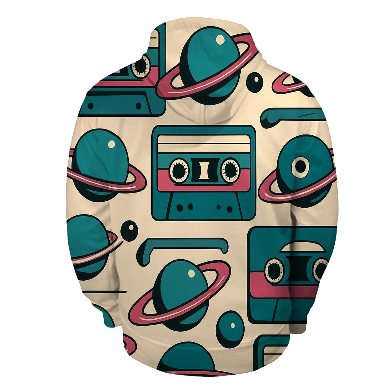 Cassette Planet Label Rings graphic hoodies