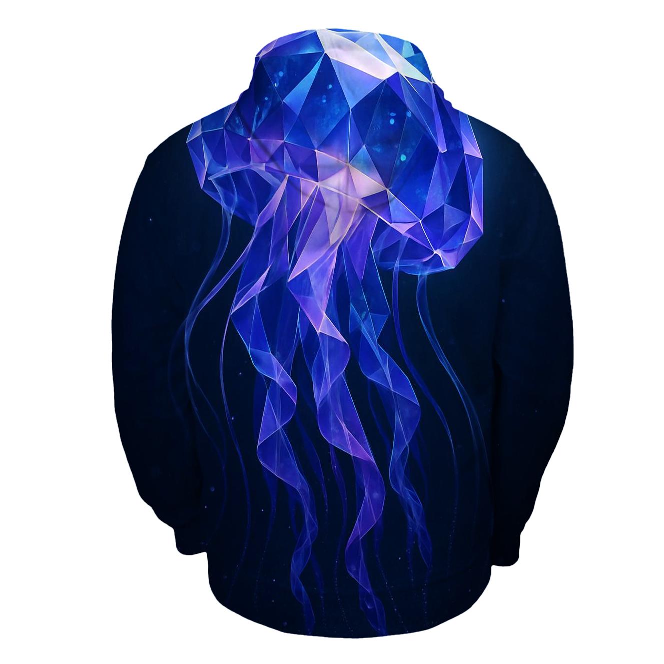 Crystal Jellyfish Deep Sea Bloom embroidered hoodies