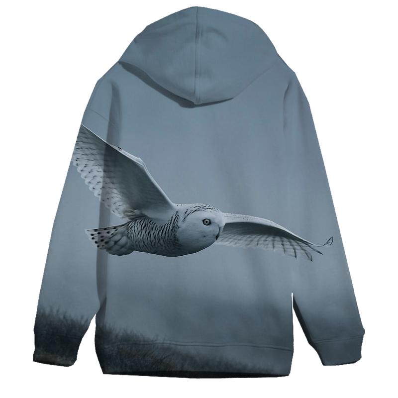 Mistline Monarch Snowy Owl heavyweight hoodies
