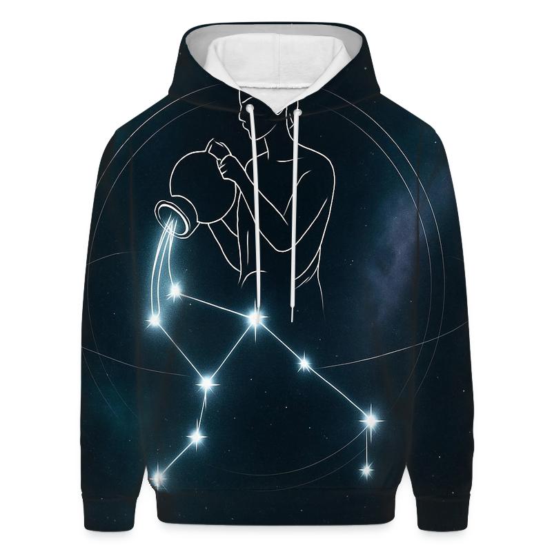 Aquarius Water Bearer Star Stream graphic hoodies