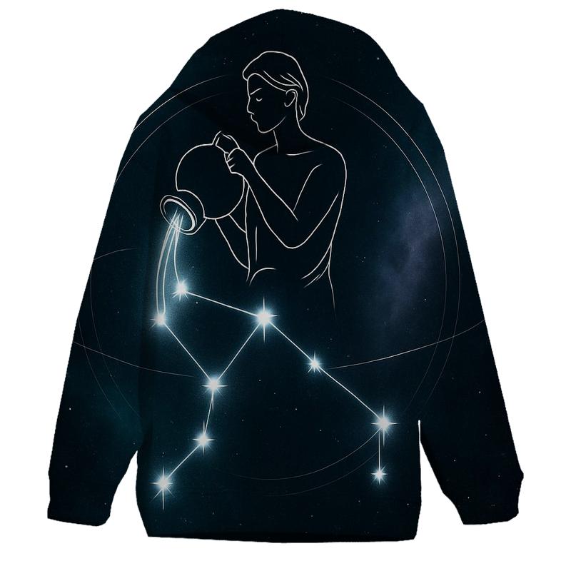 Aquarius Water Bearer Star Stream graphic hoodies