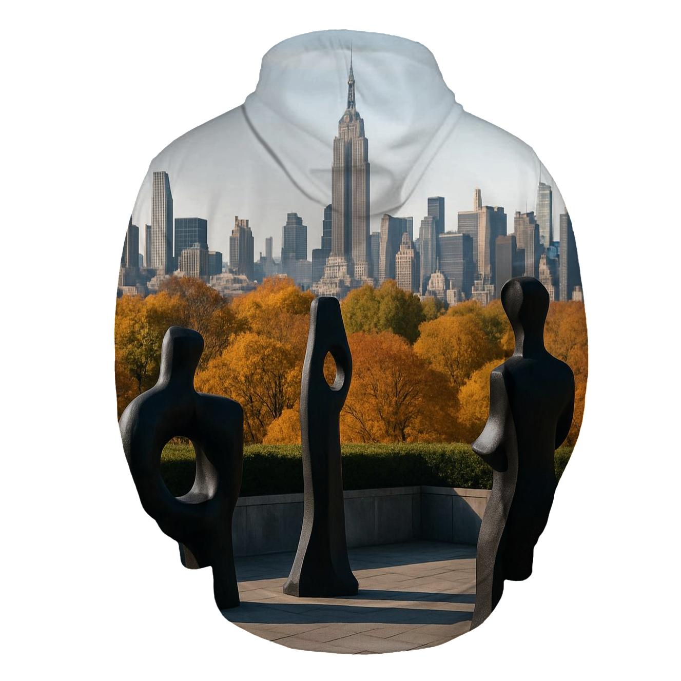 Autumn Morning From The Met Roof Garden Toward Midtown graphic hoodies
