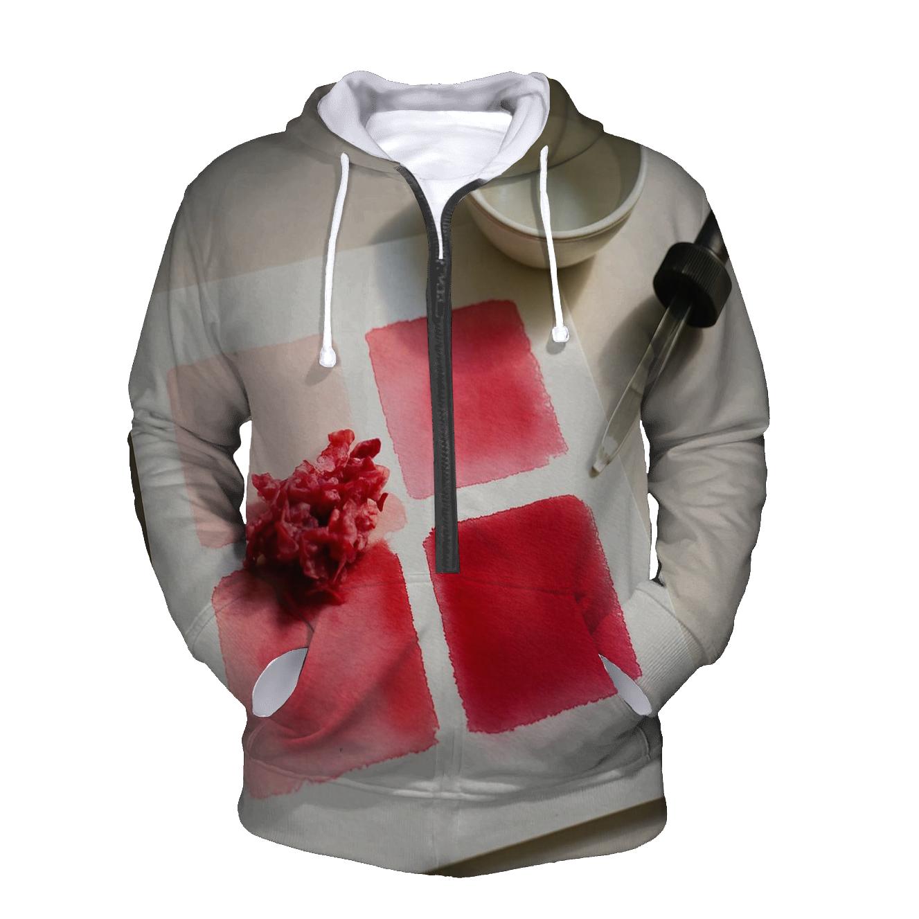 Peony Petal Pigment Test On Watercolor Paper heavyweight hoodies