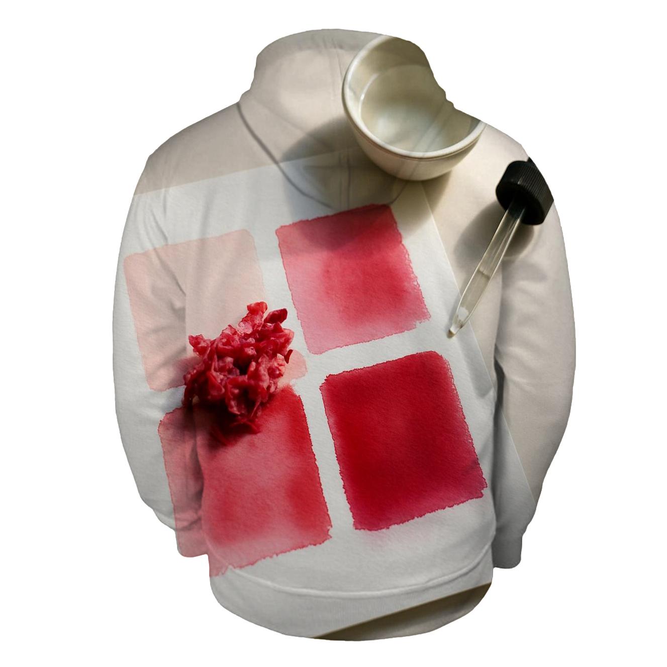 Peony Petal Pigment Test On Watercolor Paper heavyweight hoodies