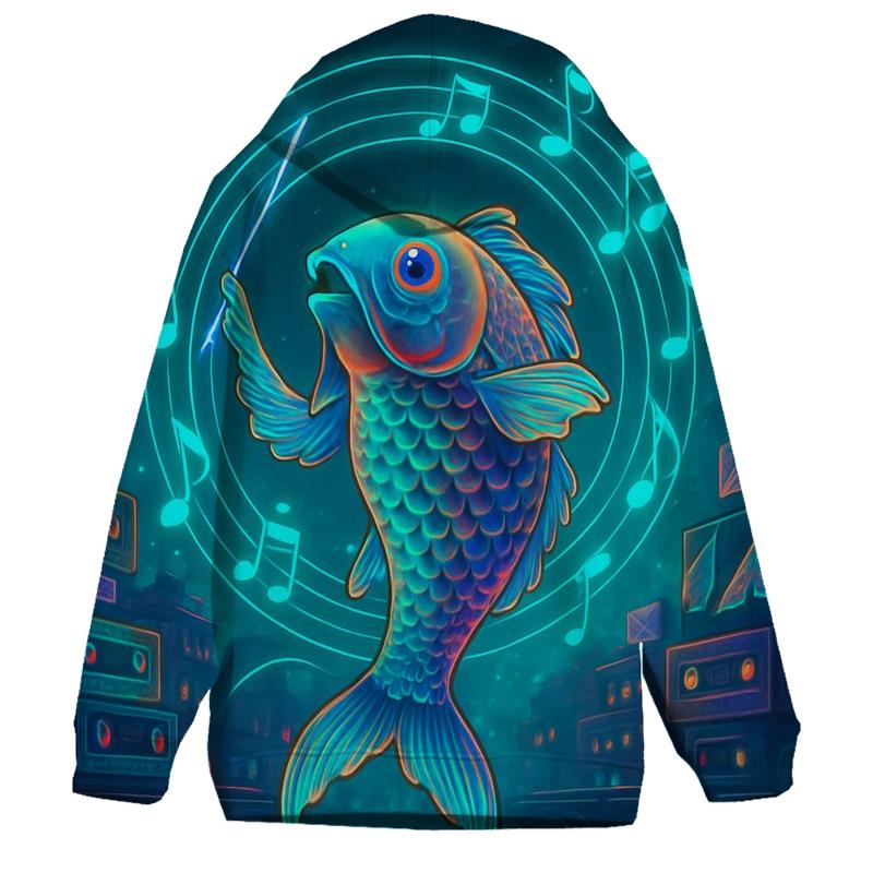 Neon Koi Orchestra zip-up hoodies