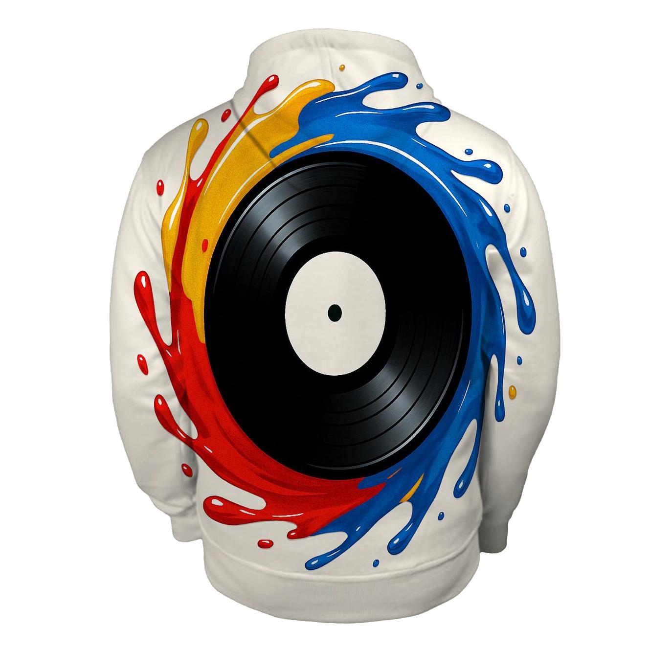 Vinyl Record Splash Ring hoodie designs