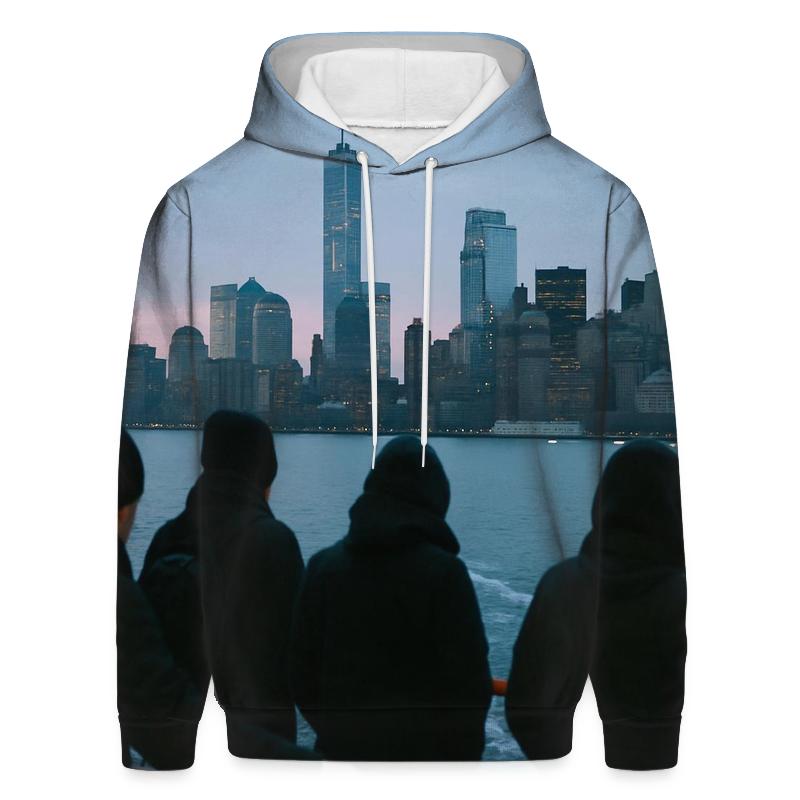 First Ferry Light Over Lower Manhattan custom hoodies