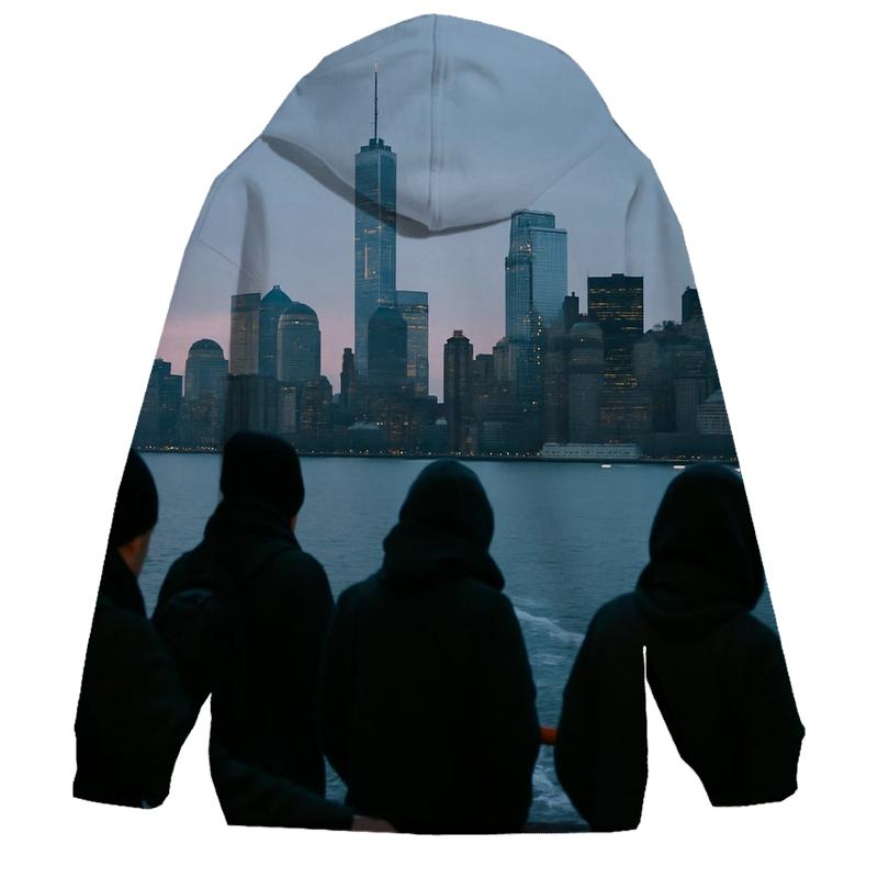 First Ferry Light Over Lower Manhattan custom hoodies