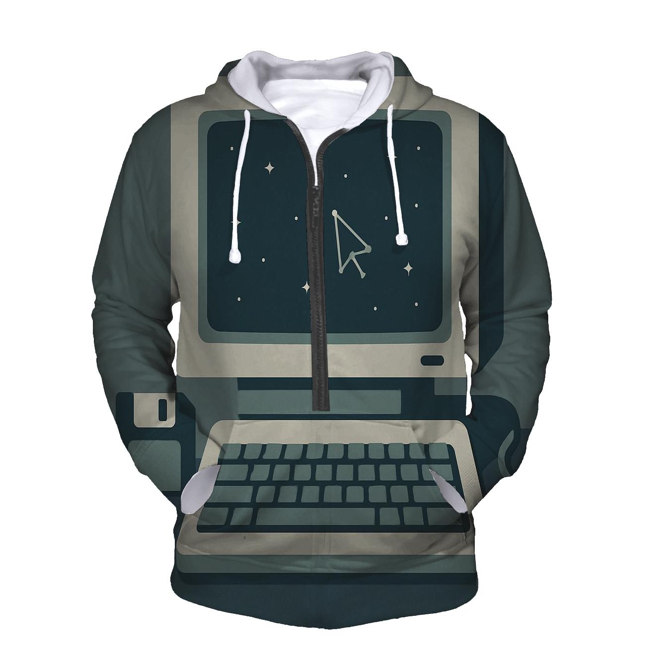 Retro Computer Starfield Desktop custom hoodies