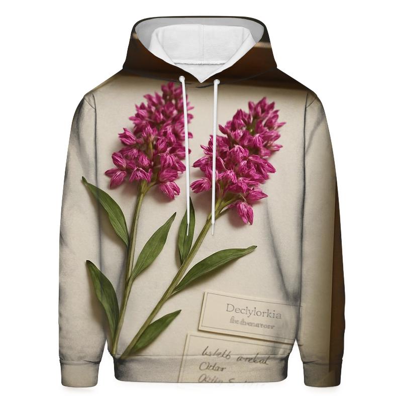 Herbarium Pressing Tray With Wild Orchids lightweight hoodies