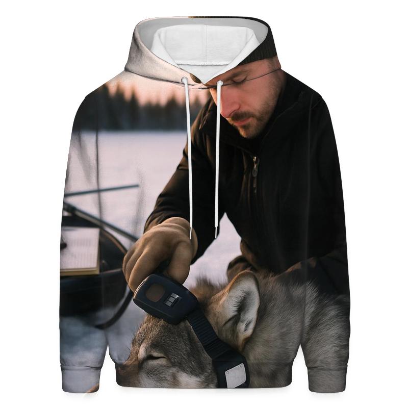 Radio Collar Check In Winter Capture Corridor printed hoodies