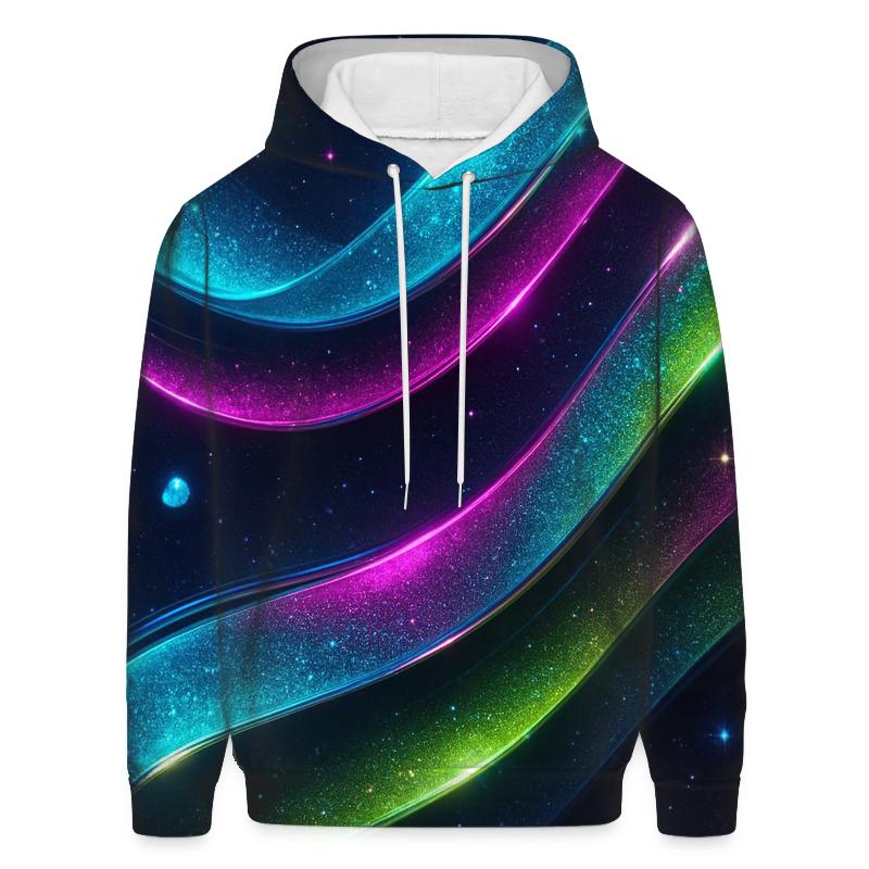 Chrome Aurora Ribbons graphic hoodies