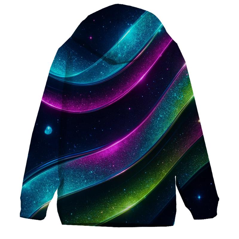 Chrome Aurora Ribbons graphic hoodies