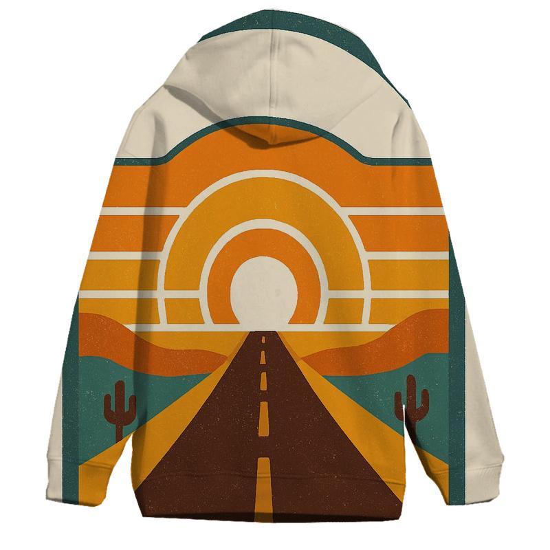 Desert Highway Sunburst Badge hoodie trends