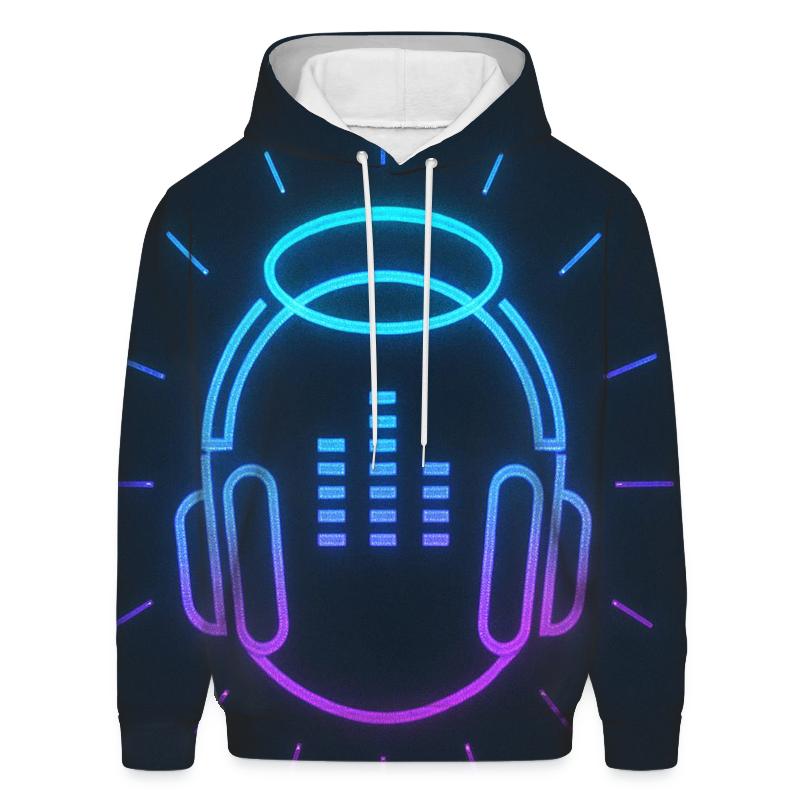 Neon Headphone Halo hoodie designs
