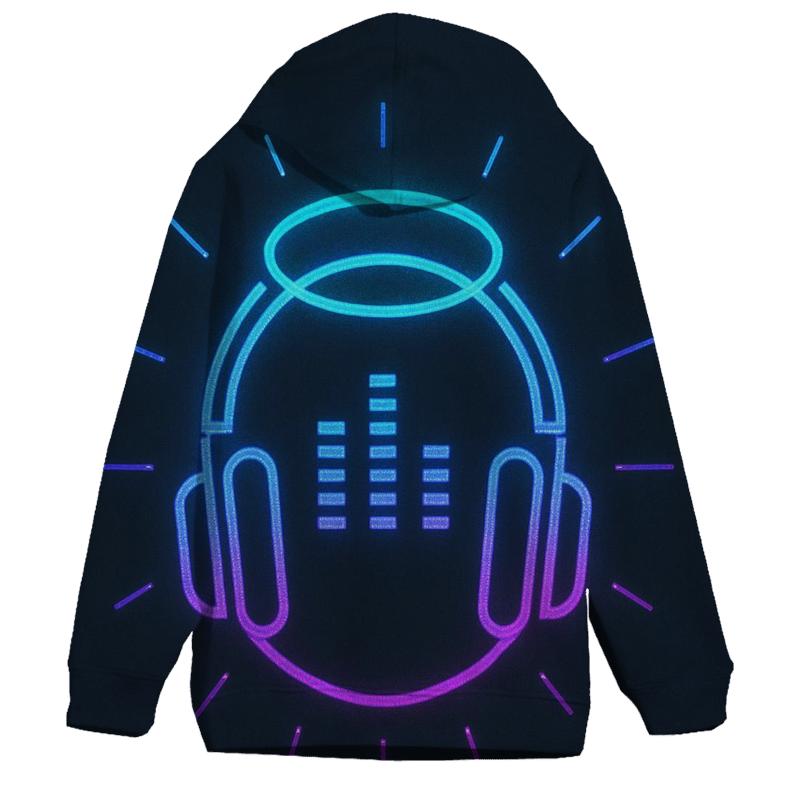 Neon Headphone Halo hoodie designs