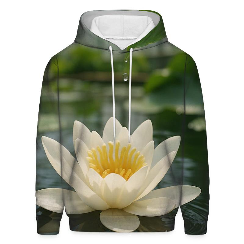 Water Lily Pollination Study In Greenhouse Basin hoodie trends