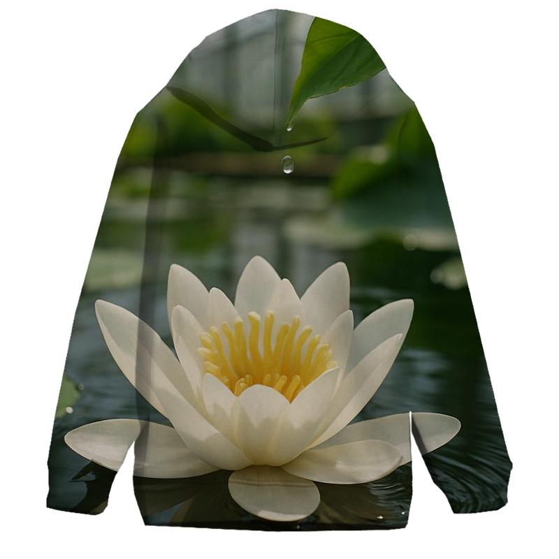 Water Lily Pollination Study In Greenhouse Basin hoodie trends