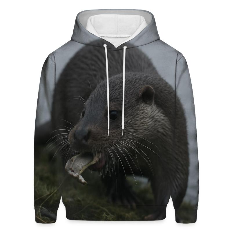 Frost Reed Forager Eurasian Otter embroidered hoodies