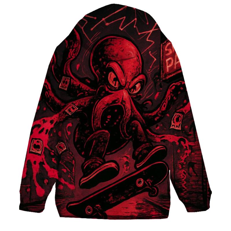 Graffiti Kraken Skate Riot lightweight hoodies