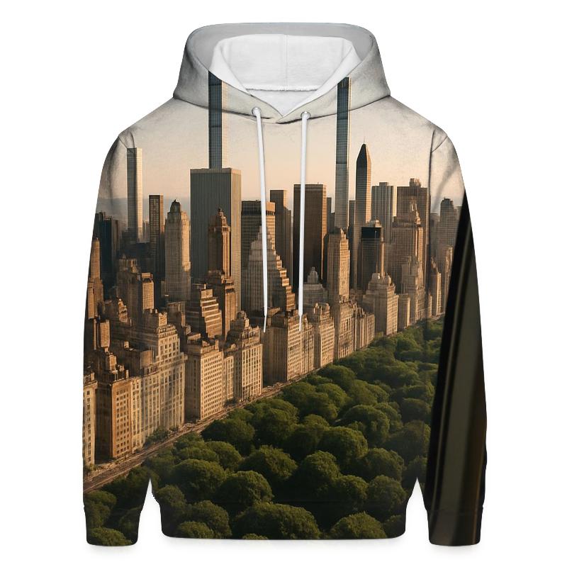 Helicopter Window Grid Over Central Park South pullover hoodies