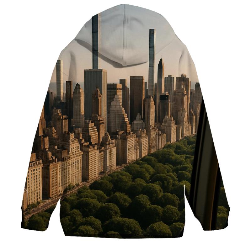Helicopter Window Grid Over Central Park South pullover hoodies
